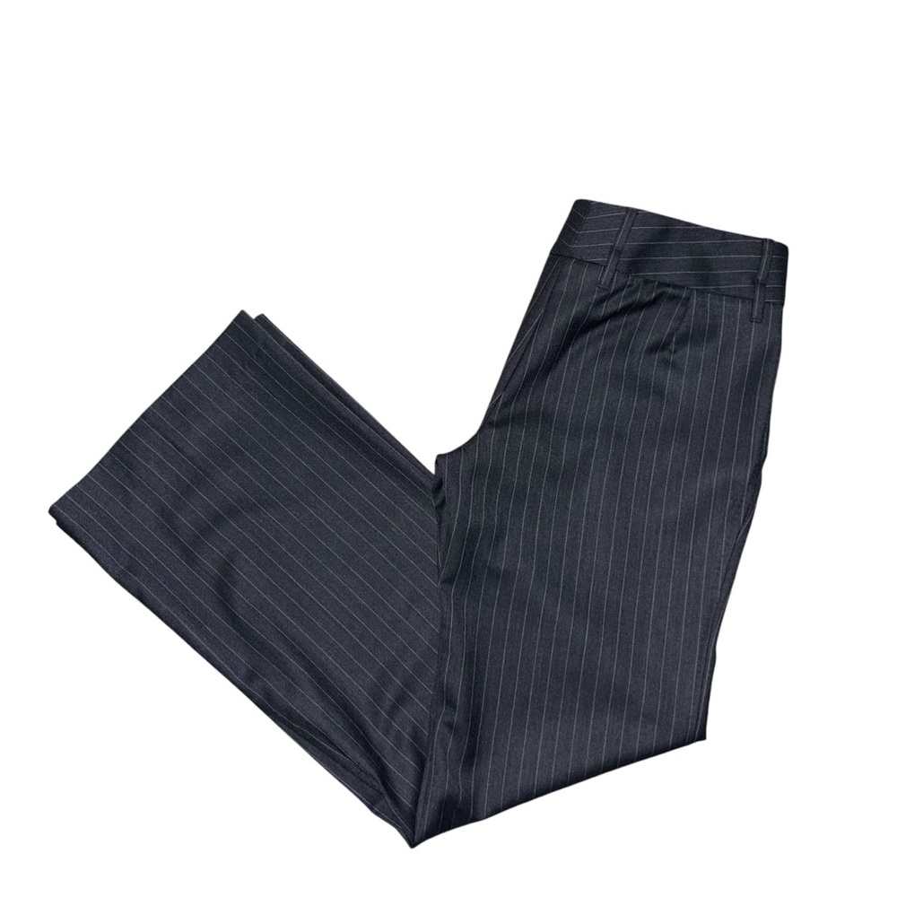 Dolce & Gabbana Women’s Dark Grey Pinstripe Wide Leg Pants Size 44